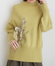 ハイネックバックスリットプルオーバー