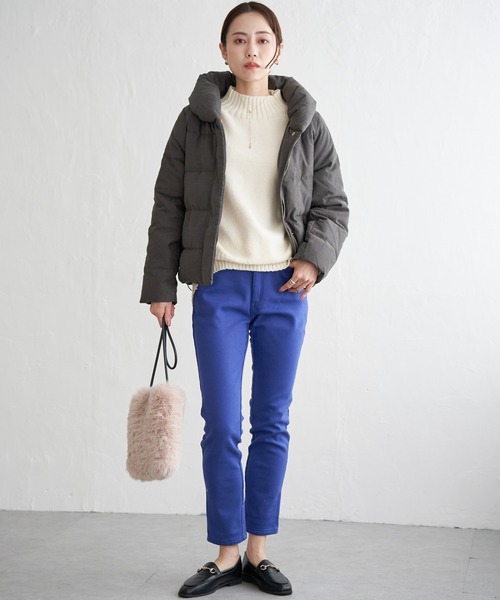 ikka（イッカ）の「ハイネックバックスリットプルオーバー（ニット/セーター・レディース・レモンイエロー/オフホワイト/パープル系その他/ピンク/ブラック・L/M/S）」の8枚目の写真