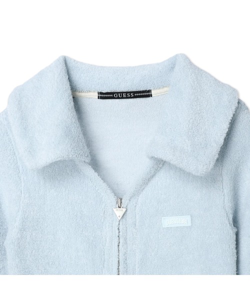 Guess(ゲス)の「Flat Collar Terry Zip-Up(カーディガン/ボレロ・レディース・アイボリー/ライトブルー/ピンク・X-SMALL/SMALL)」の5枚目の写真