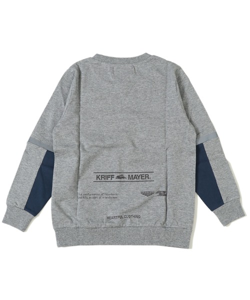 KRIFF MAYER Kid's Collection(クリフメイヤーキッズコレクション)の「袖切替クルー(スウェット・キッズ・ラベンダー/ネイビー/グレー/セージグリーン・120/130/140/150/160/170)」の6枚目の写真