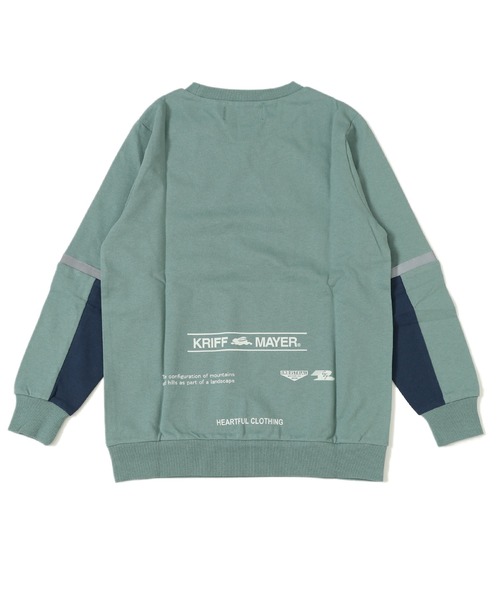 KRIFF MAYER Kid's Collection(クリフメイヤーキッズコレクション)の「袖切替クルー(スウェット・キッズ・ラベンダー/ネイビー/グレー/セージグリーン・120/130/140/150/160/170)」の5枚目の写真