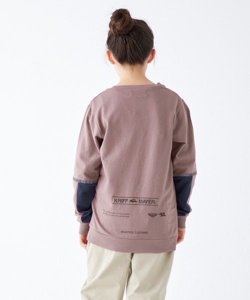 KRIFF MAYER Kid's Collection(クリフメイヤーキッズコレクション)の「袖切替クルー(スウェット・キッズ・ラベンダー/ネイビー/グレー/セージグリーン・120/130/140/150/160/170)」の13枚目の写真