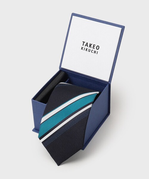 TAKEO KIKUCHI（タケオキクチ）の「◆【名刺入れ付きBOX】 ベーシックセットBOX（ネクタイ・メンズ・ネイビー系1/ネイビー/ネイビー系2・80）」の4枚目の写真