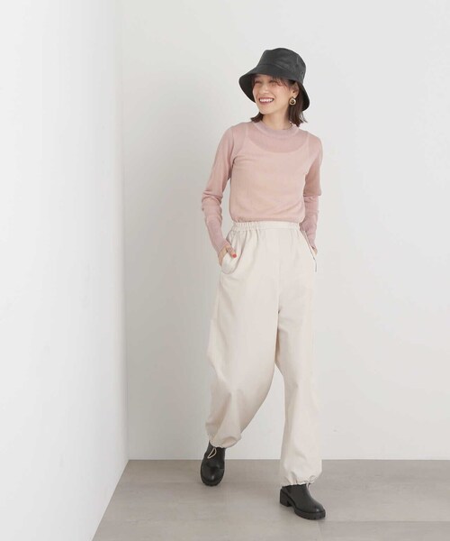N.(N. Natural Beauty Basic)(エヌエヌナチュラルビューティーベーシック)の「◆シアーシャインニット(ニット/セーター・レディース・ブルー/ピンクベージュ/オレンジ・MEDIUM)」の16枚目の写真