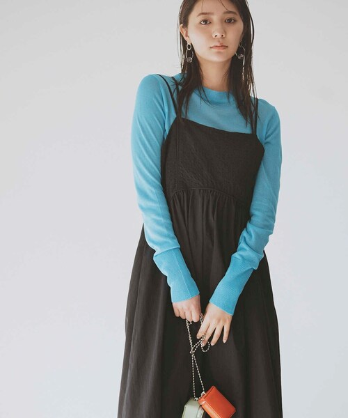 N.(N. Natural Beauty Basic)(エヌエヌナチュラルビューティーベーシック)の「◆シアーシャインニット(ニット/セーター・レディース・ブルー/ピンクベージュ/オレンジ・MEDIUM)」の21枚目の写真