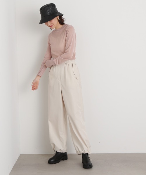 N.(N. Natural Beauty Basic)(エヌエヌナチュラルビューティーベーシック)の「◆シアーシャインニット(ニット/セーター・レディース・ブルー/ピンクベージュ/オレンジ・MEDIUM)」の9枚目の写真