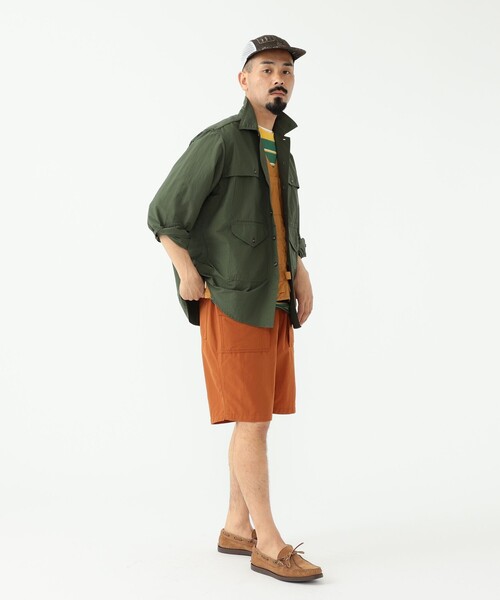 BEAMS PLUS（ビームスプラス）の「BEAMS PLUS / ストレッチ ナイロン リップストップ アドベンチャー シャツ（シャツ/ブラウス・メンズ・オリーブ/サックスブルー/オレンジ・SMALL/MEDIUM/LARGE/X-LARGE）」の4枚目の写真