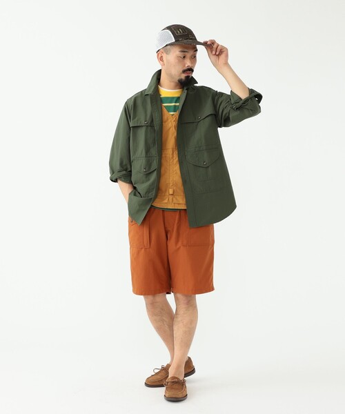 BEAMS PLUS（ビームスプラス）の「BEAMS PLUS / ストレッチ ナイロン リップストップ アドベンチャー シャツ（シャツ/ブラウス・メンズ・オリーブ/サックスブルー/オレンジ・SMALL/MEDIUM/LARGE/X-LARGE）」の5枚目の写真