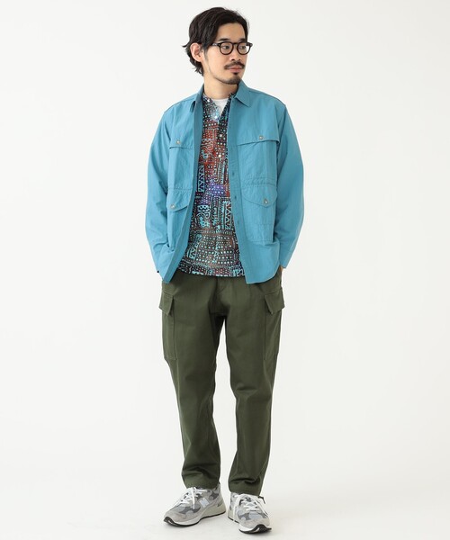 BEAMS PLUS（ビームスプラス）の「BEAMS PLUS / ストレッチ ナイロン リップストップ アドベンチャー シャツ（シャツ/ブラウス・メンズ・オリーブ/サックスブルー/オレンジ・SMALL/MEDIUM/LARGE/X-LARGE）」の6枚目の写真