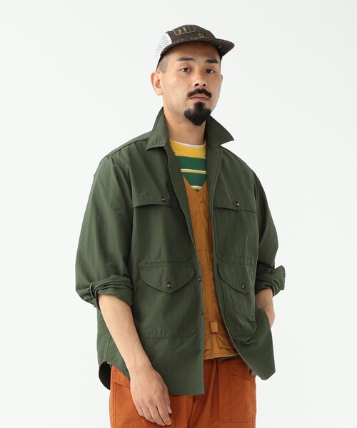 BEAMS PLUS（ビームスプラス）の「BEAMS PLUS / ストレッチ ナイロン リップストップ アドベンチャー シャツ（シャツ/ブラウス・メンズ・オリーブ/サックスブルー/オレンジ・SMALL/MEDIUM/LARGE/X-LARGE）」の7枚目の写真