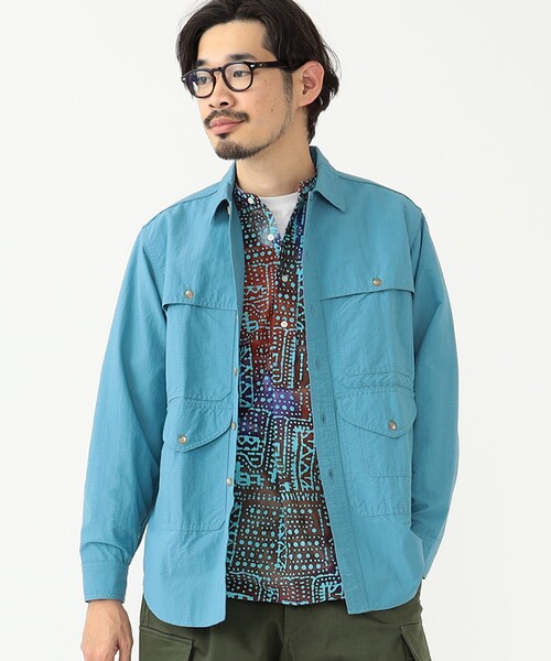 BEAMS PLUS（ビームスプラス）の「BEAMS PLUS / ストレッチ ナイロン リップストップ アドベンチャー シャツ（シャツ/ブラウス・メンズ・オリーブ/サックスブルー/オレンジ・SMALL/MEDIUM/LARGE/X-LARGE）」の9枚目の写真