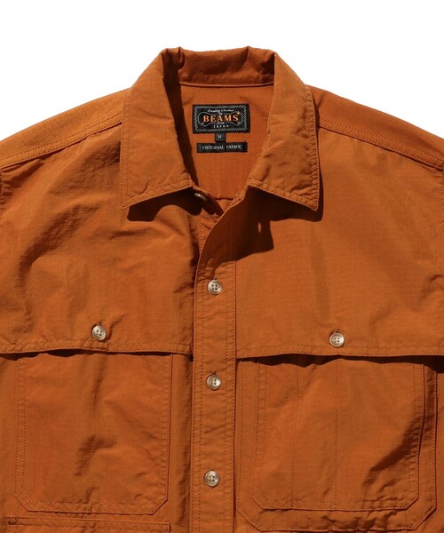 BEAMS PLUS（ビームスプラス）の「BEAMS PLUS / ストレッチ ナイロン リップストップ アドベンチャー シャツ（シャツ/ブラウス・メンズ・オリーブ/サックスブルー/オレンジ・SMALL/MEDIUM/LARGE/X-LARGE）」の11枚目の写真