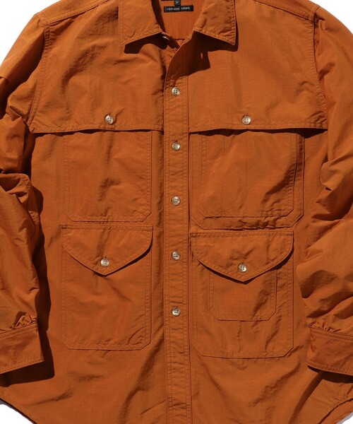 BEAMS PLUS（ビームスプラス）の「BEAMS PLUS / ストレッチ ナイロン リップストップ アドベンチャー シャツ（シャツ/ブラウス・メンズ・オリーブ/サックスブルー/オレンジ・SMALL/MEDIUM/LARGE/X-LARGE）」の12枚目の写真