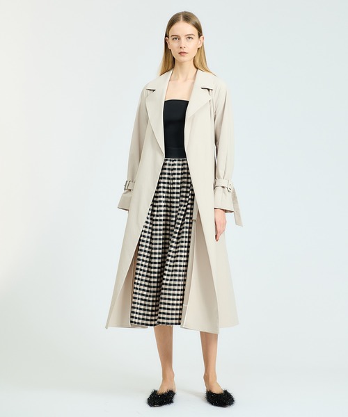 ESTNATION（エストネーション）の「ESTNATION / タスラントレンチコート（トレンチコート・レディース・ベージュ/ネイビー/ライトグリーン・36/38/34）」の4枚目の写真