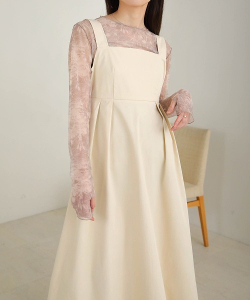 Bab（バブ）の「２WAYストラップジャンパーワンピース（ジャンパースカート・レディース・グレイッシュベージュ/ブラック/ホワイト系その他・M）」の19枚目の写真