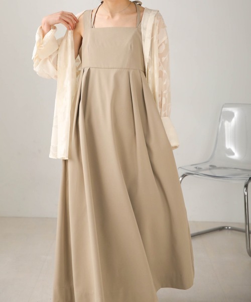 Bab（バブ）の「２WAYストラップジャンパーワンピース（ジャンパースカート・レディース・グレイッシュベージュ/ブラック/ホワイト系その他・M）」の21枚目の写真