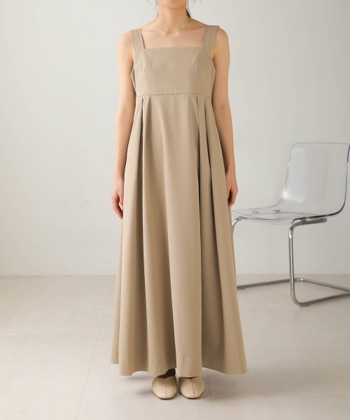 Bab（バブ）の「２WAYストラップジャンパーワンピース（ジャンパースカート・レディース・グレイッシュベージュ/ブラック/ホワイト系その他・M）」の8枚目の写真