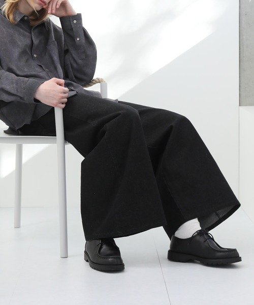 welise(ウェライズ)の「【welise/ウェライズ】13ozハイグレードデニム エレファント袴パンツ(デニムパンツ・メンズ・ライトインディゴブルー/ブラック/オフホワイト/ブラック系その他/インディゴブルー/ブラック系その他2/ケミカルウォッシュ/ダークブラック/ブルー/ベージュ/ダークインディゴブルー・L/M/S)」の18枚目の写真