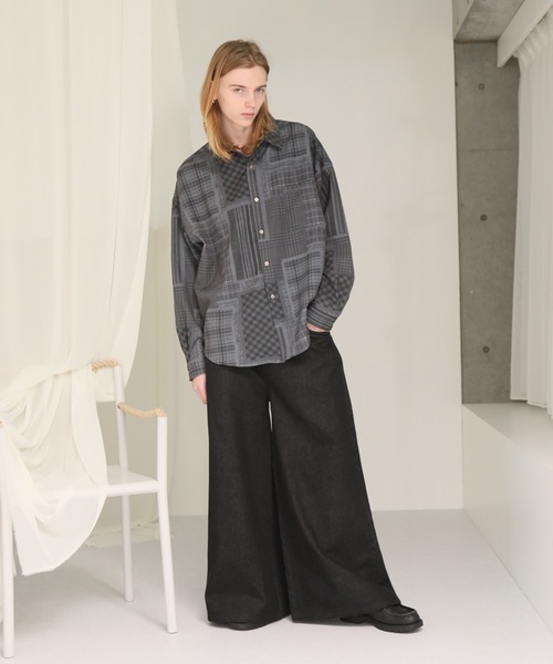 welise(ウェライズ)の「【welise/ウェライズ】13ozハイグレードデニム エレファント袴パンツ(デニムパンツ・メンズ・ライトインディゴブルー/ブラック/オフホワイト/ブラック系その他/インディゴブルー/ブラック系その他2/ケミカルウォッシュ/ダークブラック/ブルー/ベージュ/ダークインディゴブルー・L/M/S)」の17枚目の写真