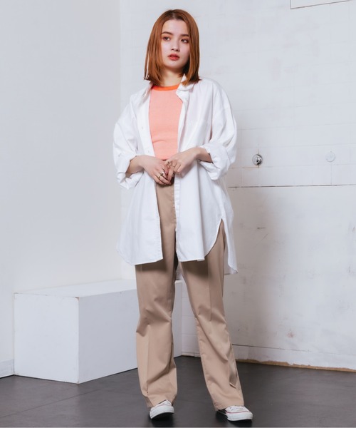 ROOPTOKYO（ループトウキョウ）の「センタープレスフレアパンツ スラックス ワイドレッグ ブーツカット（スラックス・メンズ・ベージュ/サックスブルー/ブラック/オフホワイト・XL/L/M）」の22枚目の写真