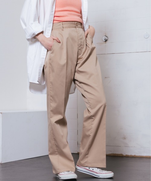 ROOPTOKYO（ループトウキョウ）の「センタープレスフレアパンツ スラックス ワイドレッグ ブーツカット（スラックス・メンズ・ベージュ/サックスブルー/ブラック/オフホワイト・XL/L/M）」の20枚目の写真