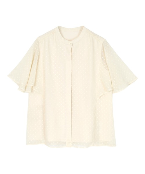 シアードットフレアスリーブブラウス