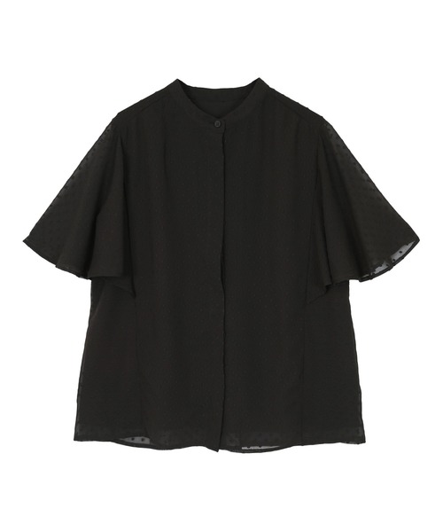 シアードットフレアスリーブブラウス