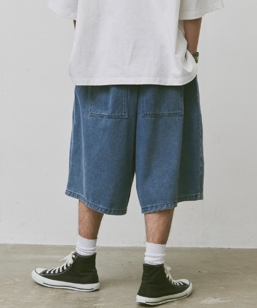 パンツ wide denim shorts M OUTLET】DC Shoes 24 SUPER WIDE PAINTER SHORT ショートパンツ