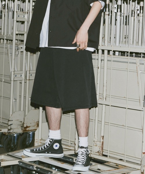 fuv.(ファブ)の「fuv - wide denim short pants half pants ワイドデニムショートパンツ ハーフパンツ(デニムパンツ・メンズ・ブラック/ブルー・SMALL/MEDIUM/LARGE)」の5枚目の写真