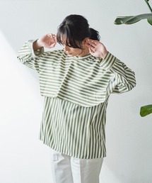 【新品】chignon ストライプタックシャツ CHIGNON（シニヨン）の「CHIGNON ストライプSH 1422－459KK