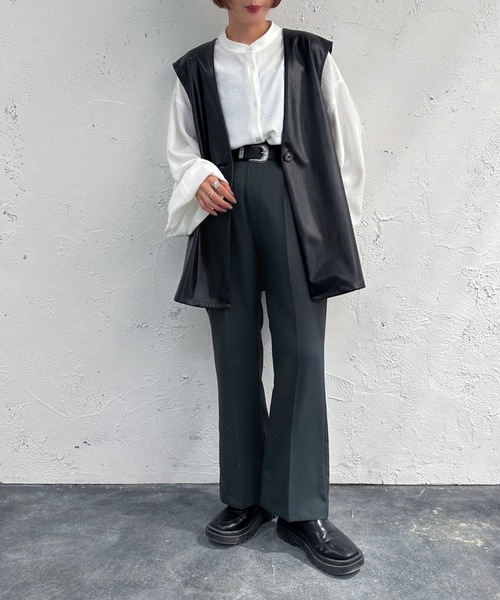 セール】フェイクレザージレ【ZOZOTOWN限定アイテム】（ベスト