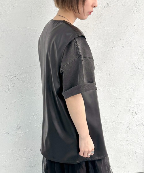 apres jour mignon（アプレジュールミニョン）の「フェイクレザージレ【ZOZOTOWN限定アイテム】（ベスト・レディース・モカ/ブラック/アイボリー・X-LARGE/フリー）」の12枚目の写真