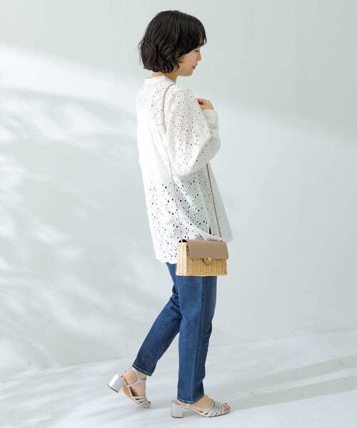 URBAN RESEARCH Sonny Label（アーバンリサーチサニーレーベル）の「バンドカラーコットンレースシャツブラウス（シャツ/ブラウス・レディース・ブラック/オフホワイト/グレー・FREE）」の22枚目の写真