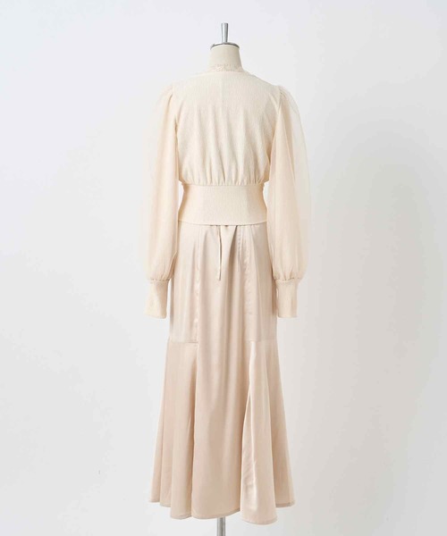 one after another NICE CLAUP（ワンアフターアナザーナイスクラップ）の「マルチWAYで着回せる。チュールカーディガン+キャミワンピース（ワンピース・レディース・アイボリー/ブラック/ピンク・FREE）」の6枚目の写真