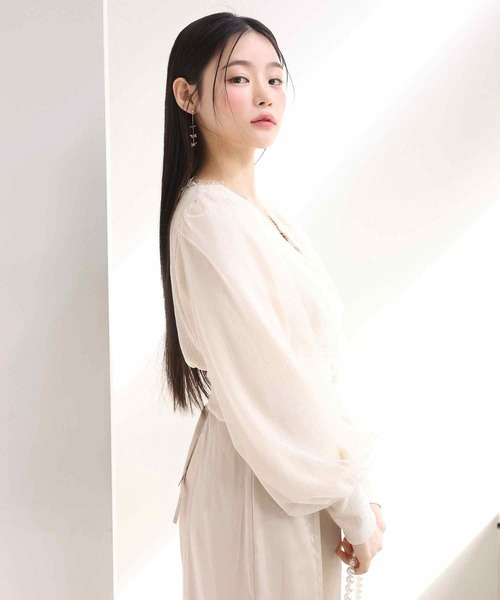 one after another NICE CLAUP（ワンアフターアナザーナイスクラップ）の「マルチWAYで着回せる。チュールカーディガン+キャミワンピース（ワンピース・レディース・アイボリー/ブラック/ピンク・FREE）」の19枚目の写真