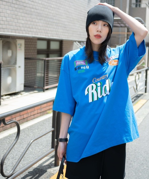 WEGO(ウィゴー)の「WEGO/ヘビーウエイトレーシングモチーフT(Tシャツ/カットソー・メンズ・ホワイト/ブルー/ブラック・MEDIUM/LARGE)」の6枚目の写真