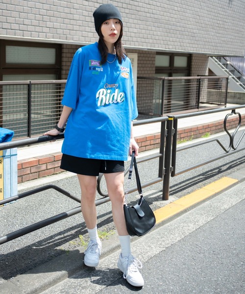 WEGO(ウィゴー)の「WEGO/ヘビーウエイトレーシングモチーフT(Tシャツ/カットソー・メンズ・ホワイト/ブルー/ブラック・MEDIUM/LARGE)」の8枚目の写真