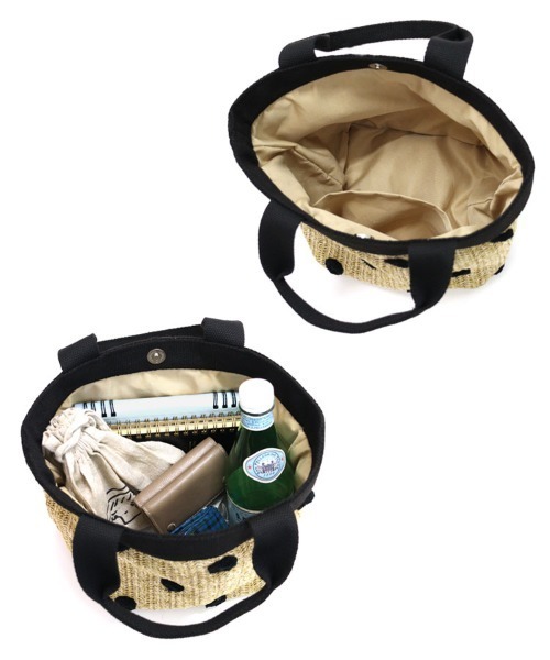 DONOBAN(ドノバン)の「ペーパー風手提げバッグ(トートバッグ・レディース・ベージュ系その他/ブラック系その他・ONESIZE)」の8枚目の写真