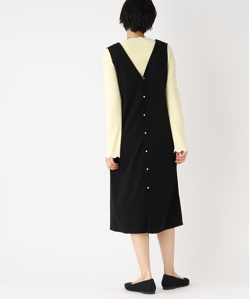 index（インデックス）の「◆3WAY パール調ボタンジャンスカ/ジレ/前後着用可【洗濯機洗い可】（スカート・レディース・ベージュ/ブラック・40/42/38/36）」の18枚目の写真