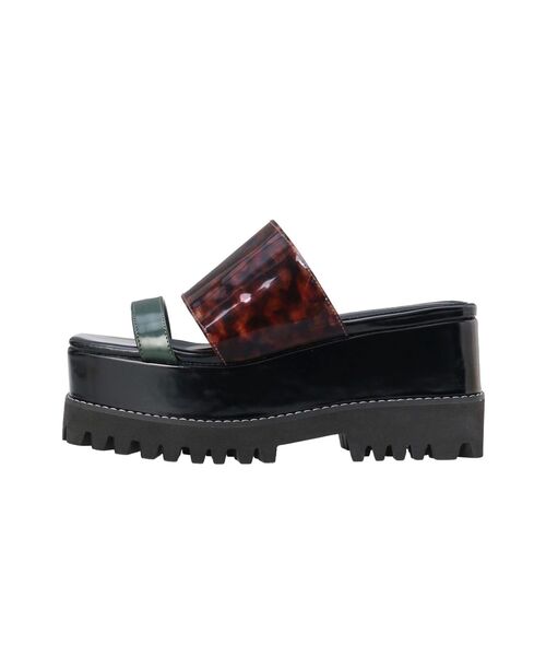 MURUA（ムルーア）の「スクエアトゥスライダーサンダル（サンダル・レディース・ブラック/その他1・22.5/24.5/23.5）」の8枚目の写真