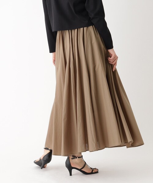 OPAQUE.CLIP(オペークドットクリップ)の「◆【大草直子さんコラボ】コットンスカート セットアップ対応(スカート・レディース・ライトグリーン/オレンジ/サンドベージュ・36/38/40)」の13枚目の写真