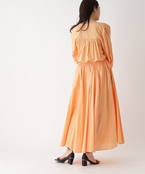 OPAQUE.CLIP(オペークドットクリップ)の「◆【大草直子さんコラボ】コットンスカート セットアップ対応(スカート・レディース・ライトグリーン/オレンジ/サンドベージュ・36/38/40)」の15枚目の写真