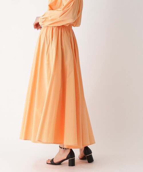 OPAQUE.CLIP(オペークドットクリップ)の「◆【大草直子さんコラボ】コットンスカート セットアップ対応(スカート・レディース・ライトグリーン/オレンジ/サンドベージュ・36/38/40)」の16枚目の写真