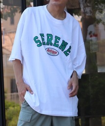 サテンロゴ ビッグシルエット アメカジTシャツ Bling Lgads