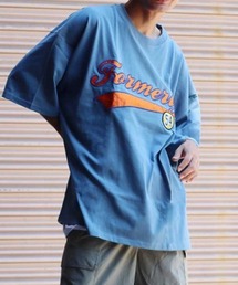 サテンロゴ ビッグシルエット アメカジTシャツ Bling Lgads