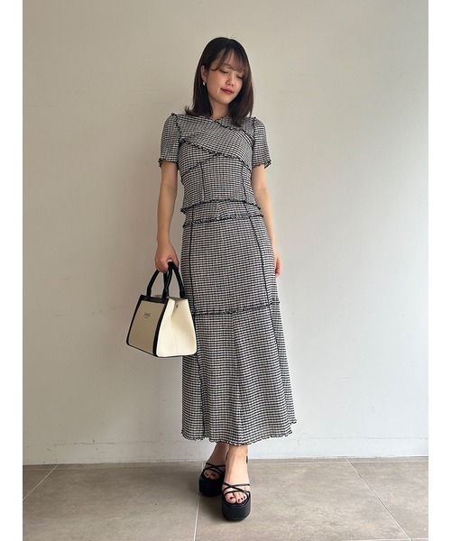 SNIDEL（スナイデル）の「キャンバスロゴバッグ（ハンドバッグ・レディース・ブラック/ブラウン・FREE）」の4枚目の写真