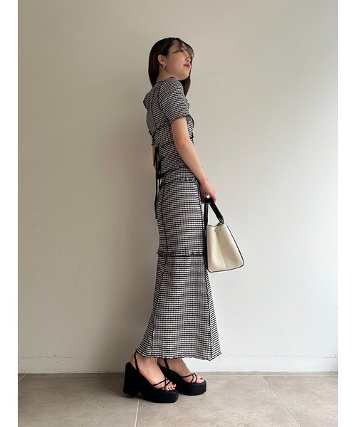 SNIDEL（スナイデル）の「キャンバスロゴバッグ（ハンドバッグ・レディース・ブラック/ブラウン・FREE）」の5枚目の写真