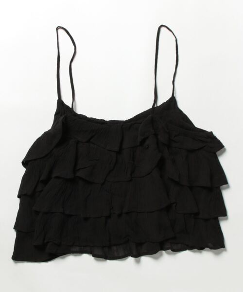 ROSE BUD(ローズバッド)の「フリルキャミソール(キャミソール・レディース・ブルー/ブラック・FREE)」の3枚目の写真