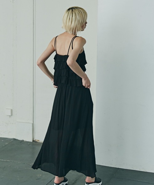 ROSE BUD(ローズバッド)の「フリルキャミソール(キャミソール・レディース・ブルー/ブラック・FREE)」の5枚目の写真