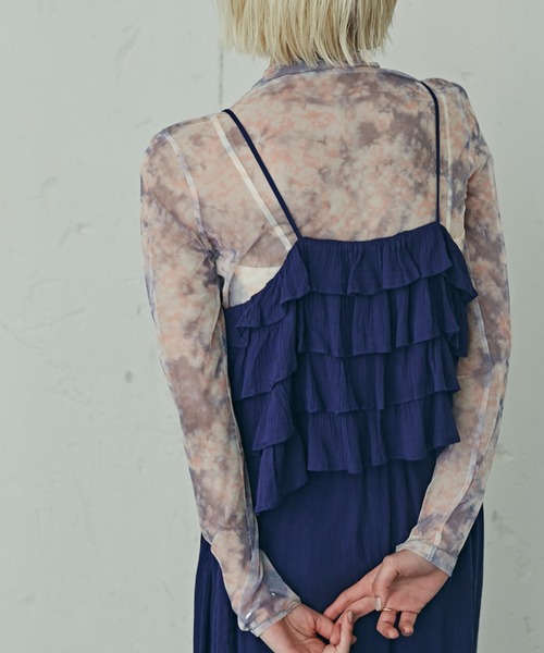 ROSE BUD(ローズバッド)の「フリルキャミソール(キャミソール・レディース・ブルー/ブラック・FREE)」の10枚目の写真